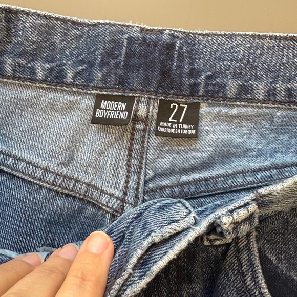 BDG Urban Outfitters s 27 High Rise Modern Boyfriend Women Jeans Two-Tone Blue - Picture 7 of 7